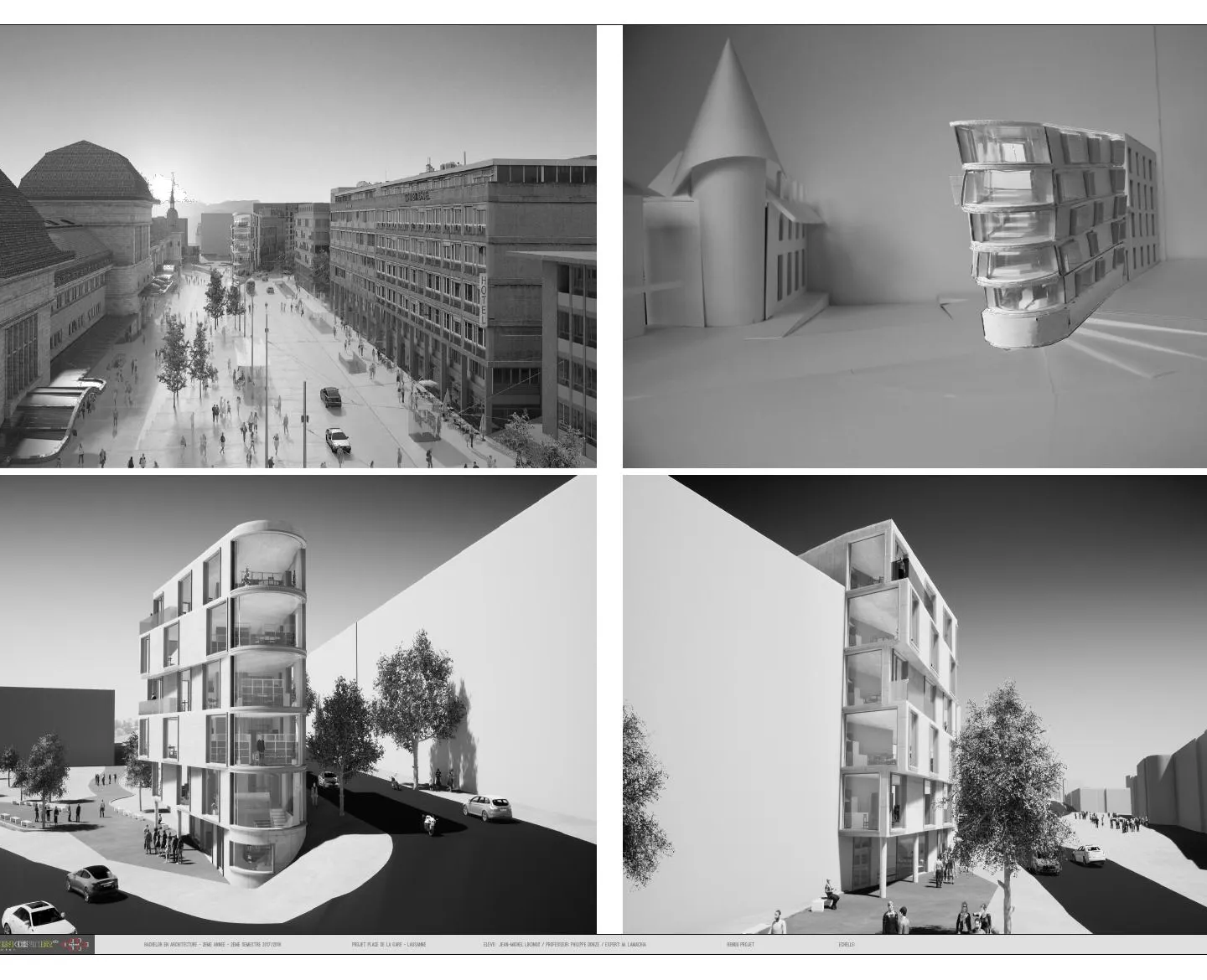 Traitement de l'angle — Place de la Gare, Lausanne — vue 4 sur 4