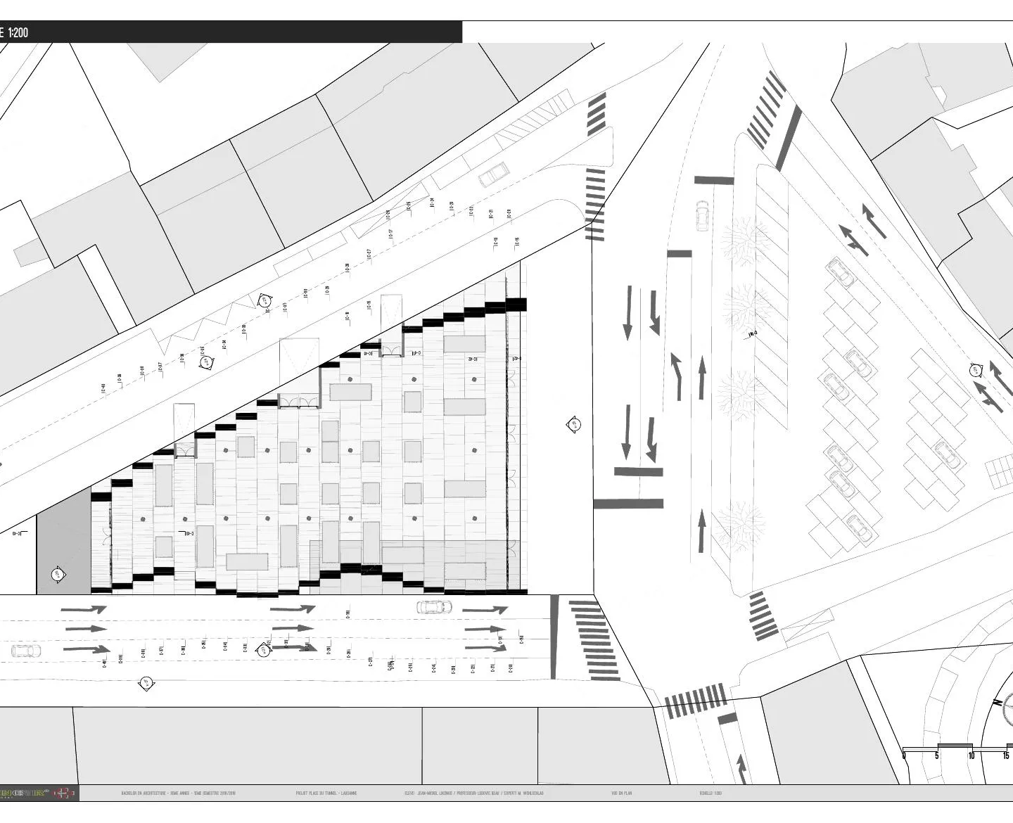Marché couvert — Place du Tunnel, Lausanne — vue 2 sur 4