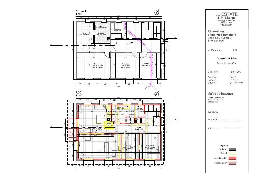 Rénovation villa familiale — Les Bois — vue 3 sur 4